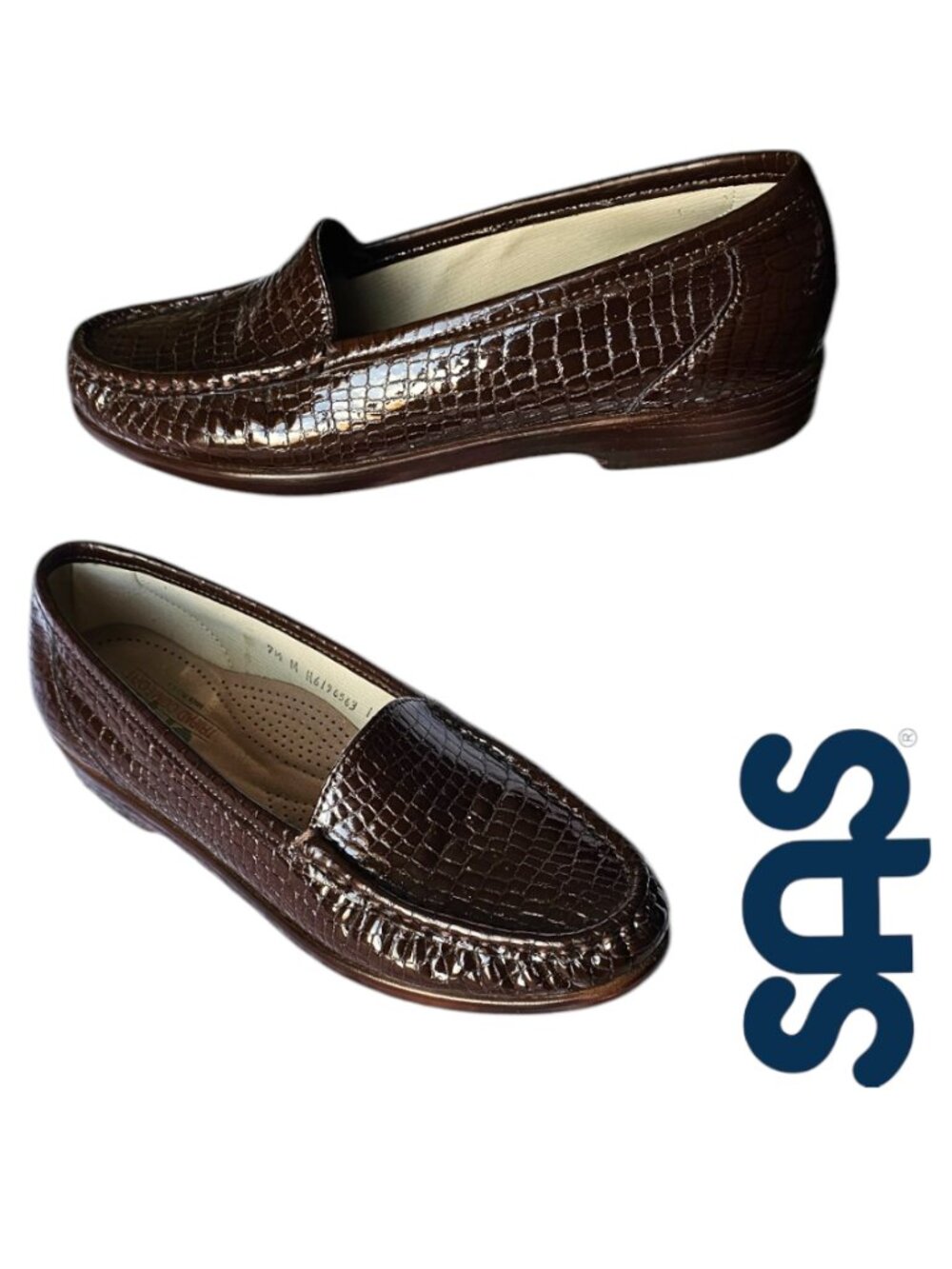 SAS 7.5 M Brown Flats Loafers